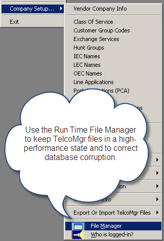 TelcoMgr File Manager